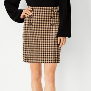 Ann Taylor Online Exclusive Sailor Checkered Mini Skirt NWT Size 10 MSRP $89.00!